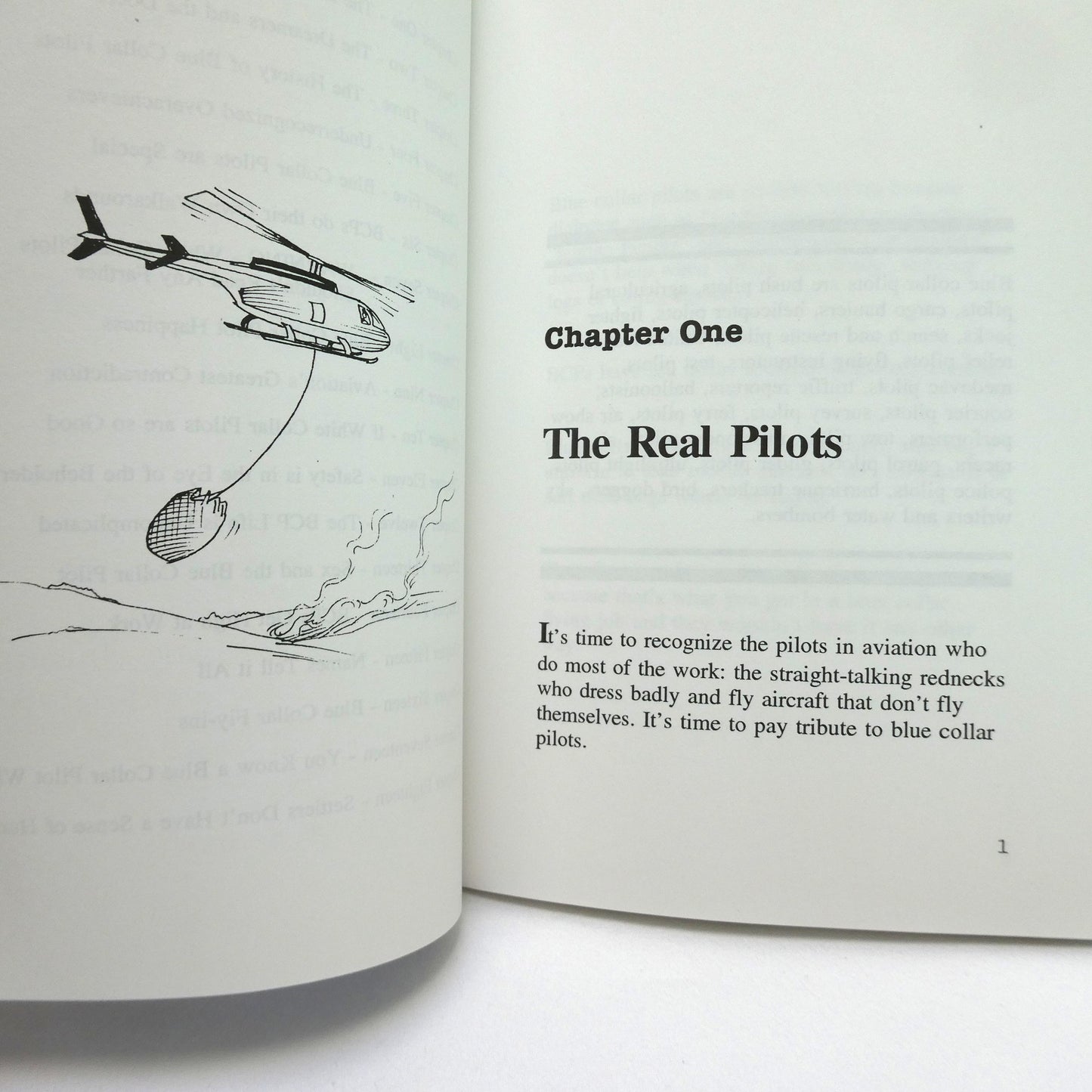 BLUE COLLAR PILOTS, A Humorous Tribute to the Real Pilots in Aviation, by Garth Wallace (1st Ed. SIGNED)