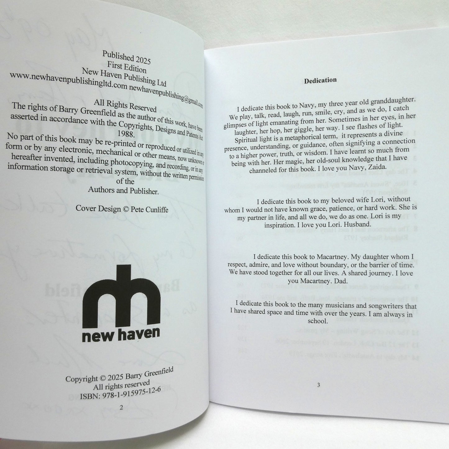 MY JOURNEY TO BLUE SKY, For lovers of Sixties and Seventies Music, by Barry Greenfield (1st Ed. SIGNED)