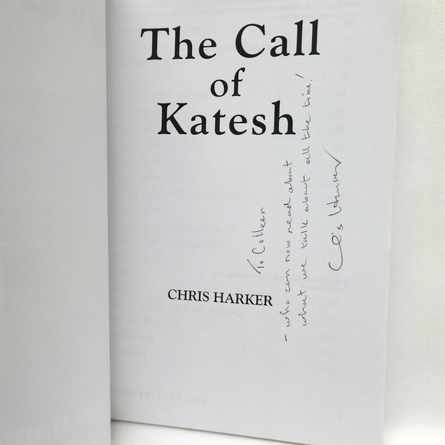 THE CALL OF KATESH, by Chris Harker (1st Ed. SIGNED)
