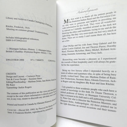 MEETING ON COMMON GROUND, A Collection of Thoughts by Fred Ritchie  (1st Ed. SIGNED)