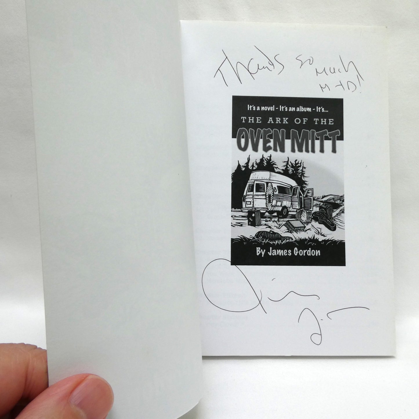 THE ARK OF THE OVEN MITT, It's a novel, it's an album, it's… by James Gordon (1st Ed. SIGNED)