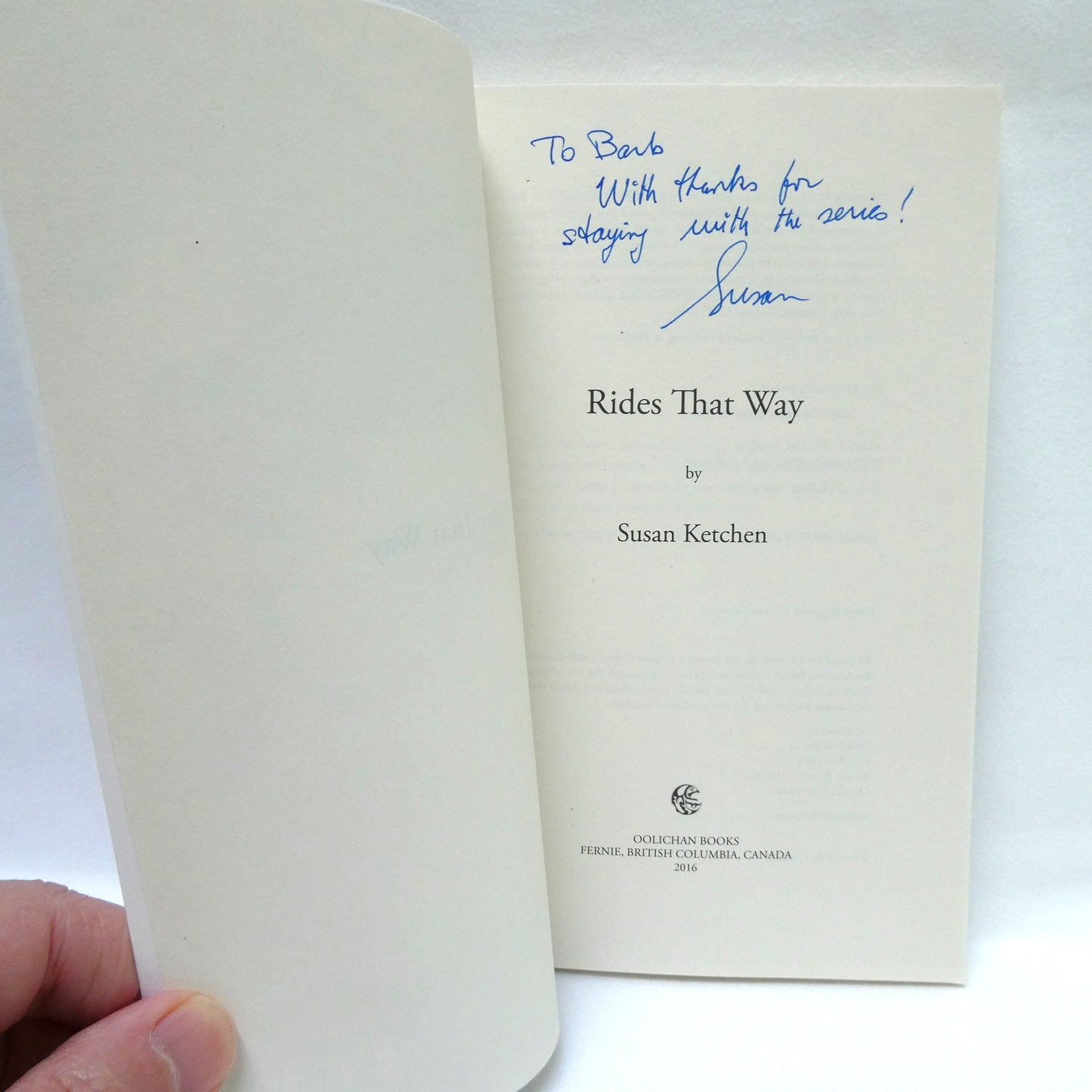 RIDES THAT WAY, A Young Readers Novel by Susan Ketchen (1st Ed. SIGNED)