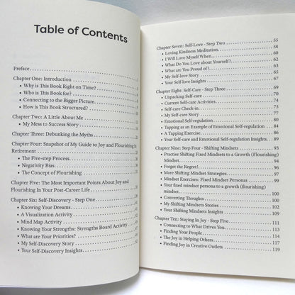 FLOURISHING IN RETIREMENT, A 5-Step Guide to Joy for the Post-Career Woman, by Shelly Dale (1st Ed. SIGNED)