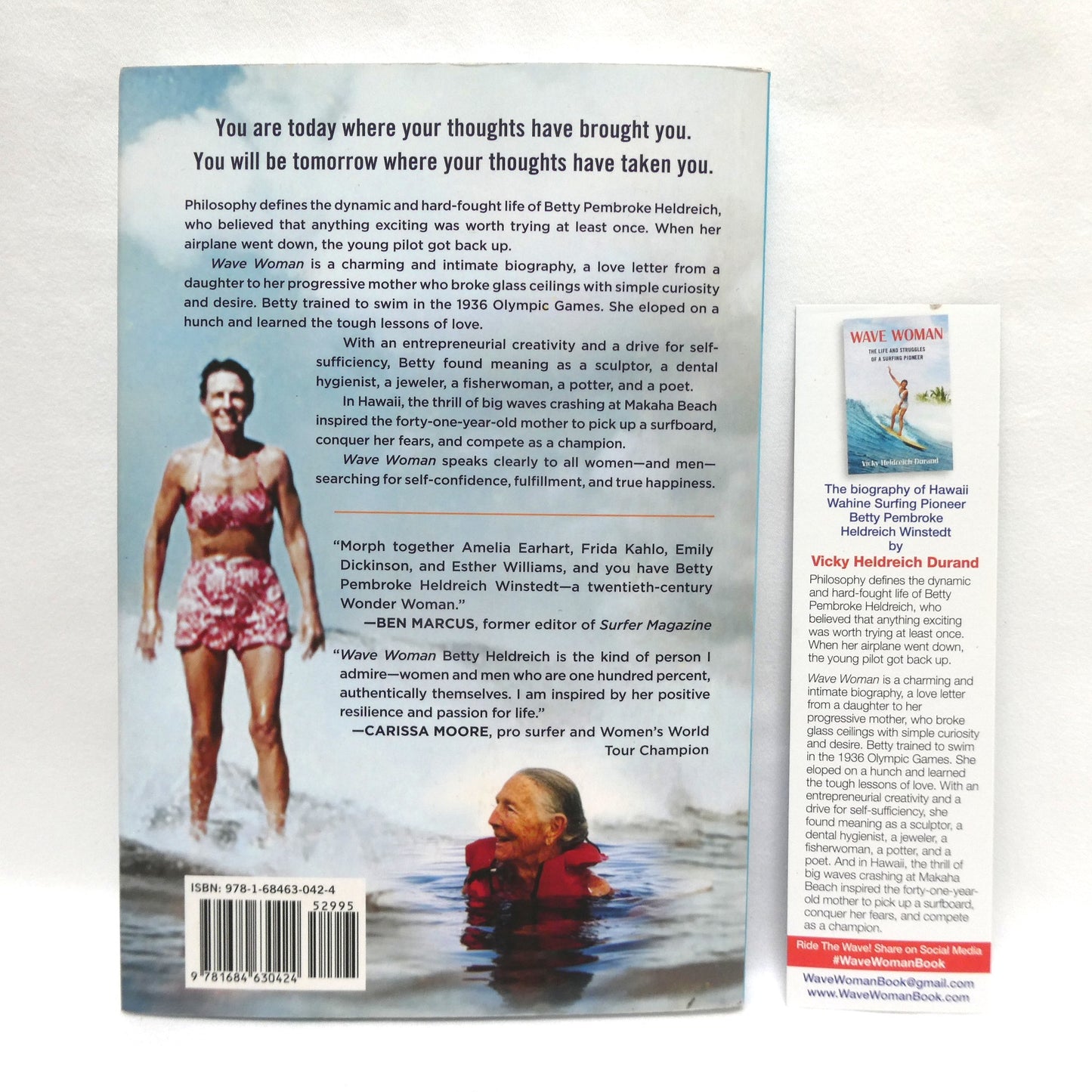 WAVE WOMAN, The Life and Struggles of a Surfing Pioneer, by Vicky Heldreich Durand (1st Ed. SIGNED)