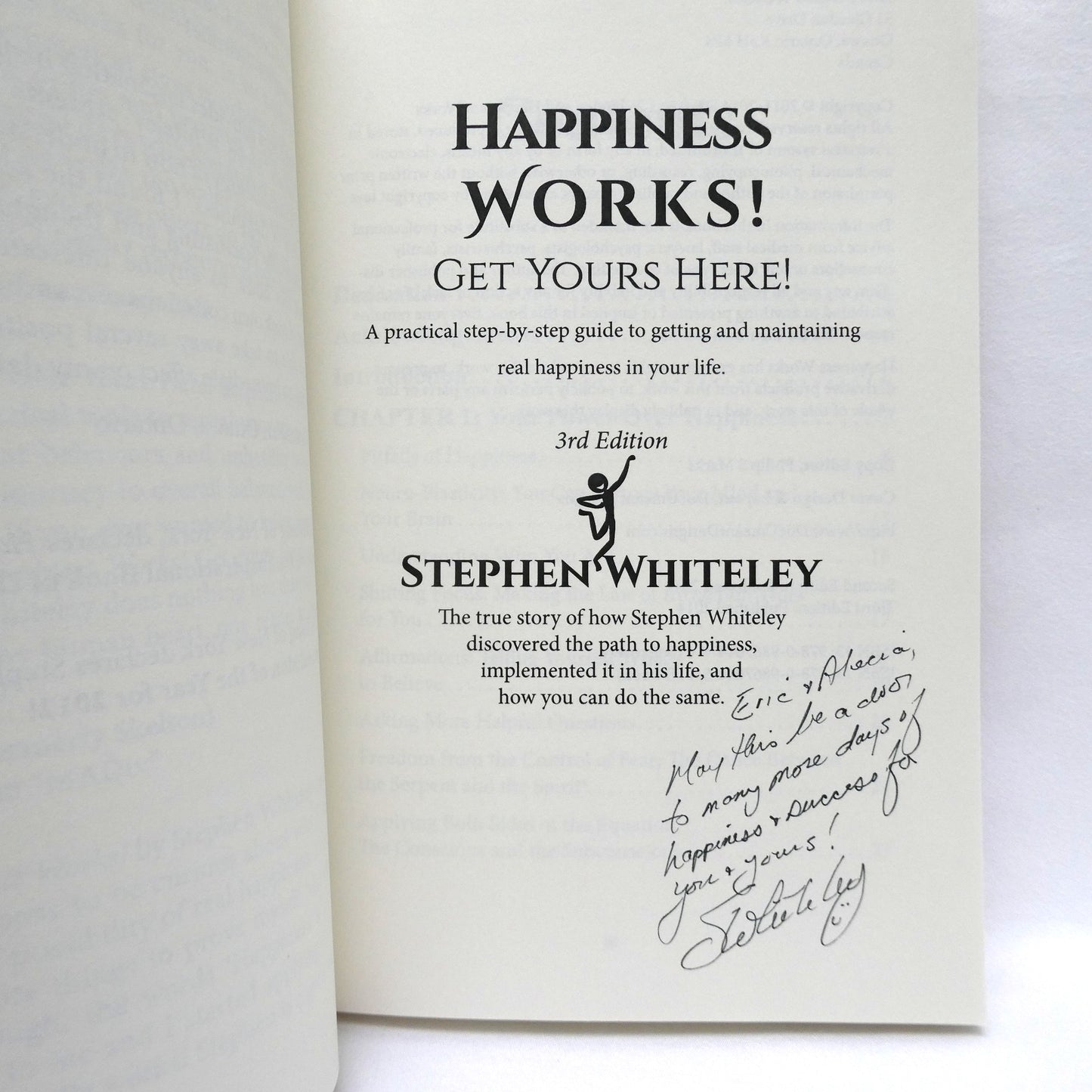 HAPPINESS WORKS! Get Yours Here, by Stephen L. Whiteley  (2014-SIGNED)