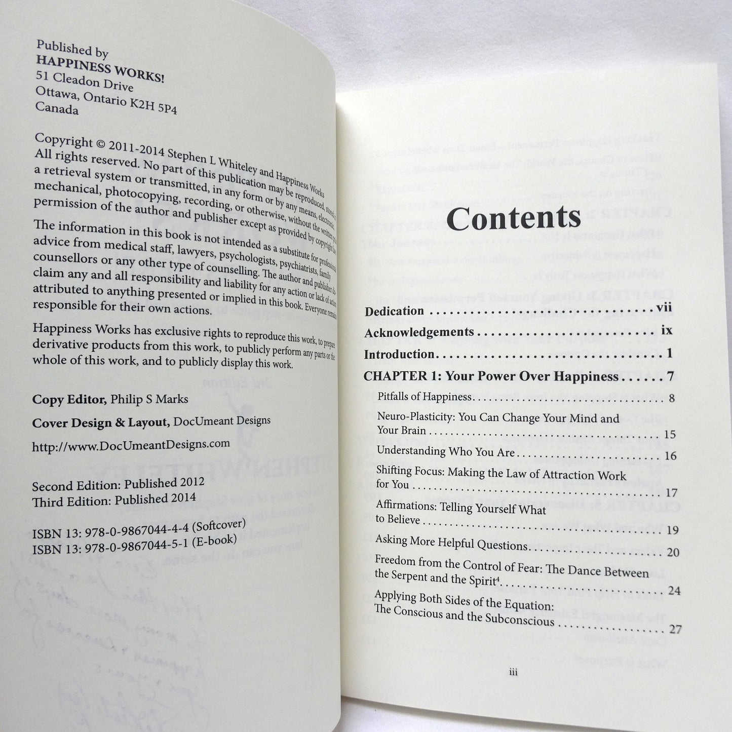 HAPPINESS WORKS! Get Yours Here, by Stephen L. Whiteley  (2014-SIGNED)