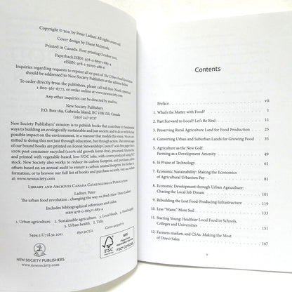 THE URBAN FOOD REVOLUTION, Changing The Way We Feed Cities, by Peter Ladner (1st Ed. SIGNED)