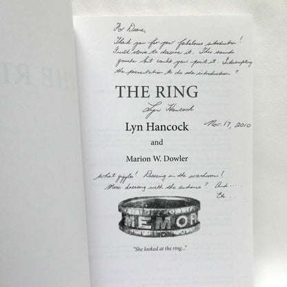 THE RING, Memories of a Métis Grandmother, by Lyn Hancock and Marion W. Dowler (1st Ed. SIGNED)