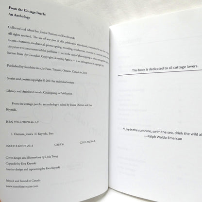 FROM THE COTTAGE PORCH, An Anthology Edited by Jessica Outram and Ewa Krynski (1st Ed. SIGNED)