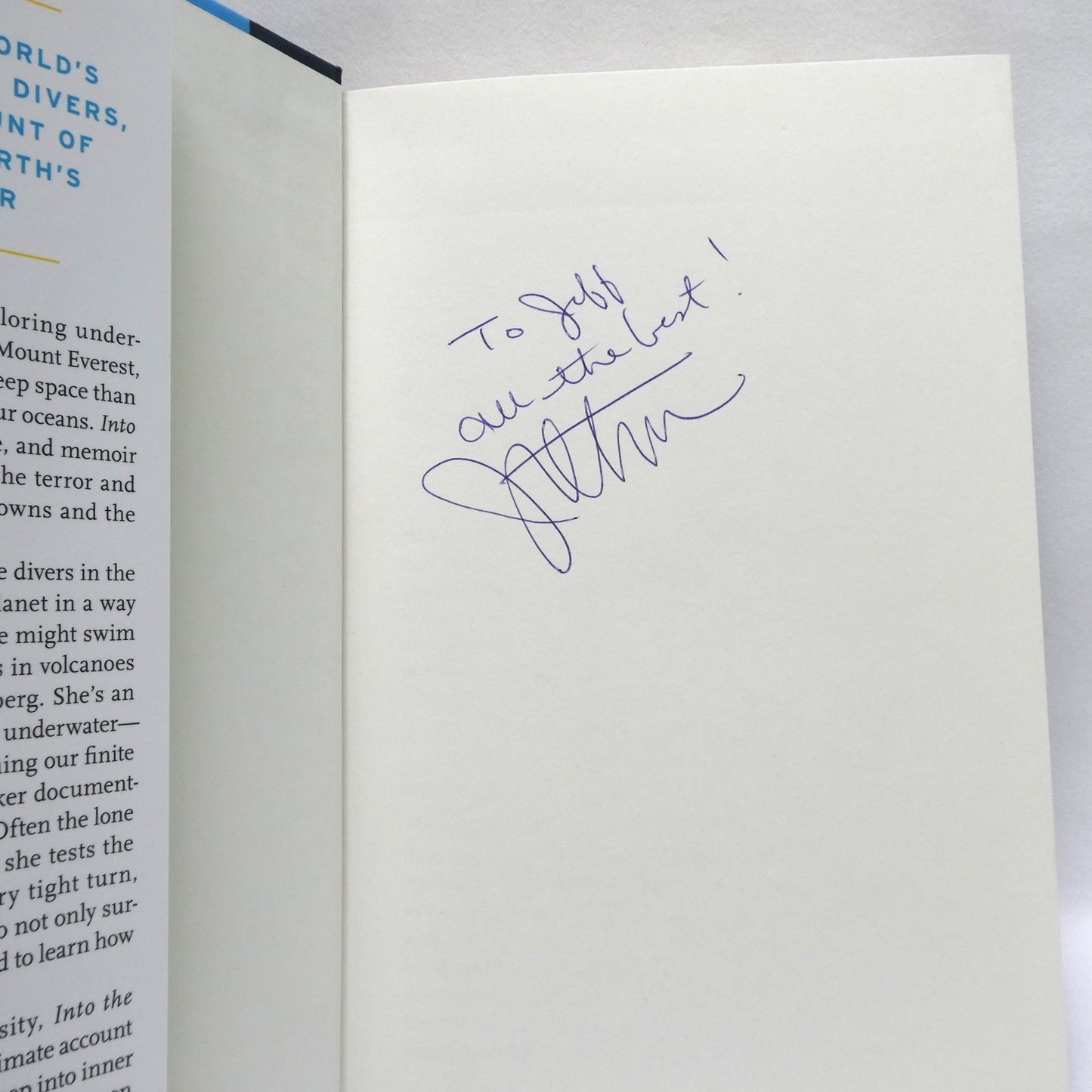 INTO THE PLANET, My Life as a Cave Diver, by Jill Heinerth (1st Ed. SIGNED)