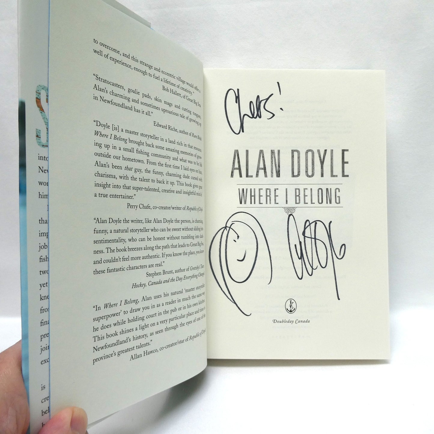 WHERE I BELONG, Small Town to Great Big Sea, by Alan Doyle (1st Ed. SIGNED)