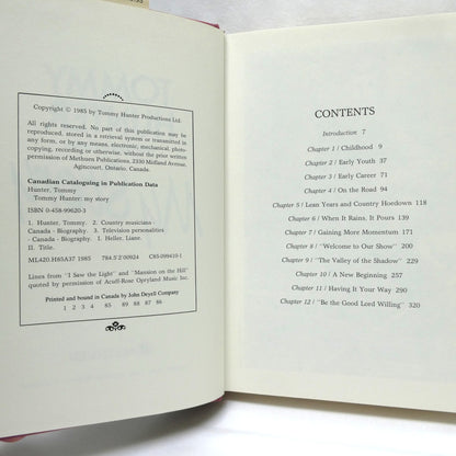 MY STORY, The Original 1985 Autobiography by Tommy Hunter, with Liane Heller (1st Ed. SIGNED)