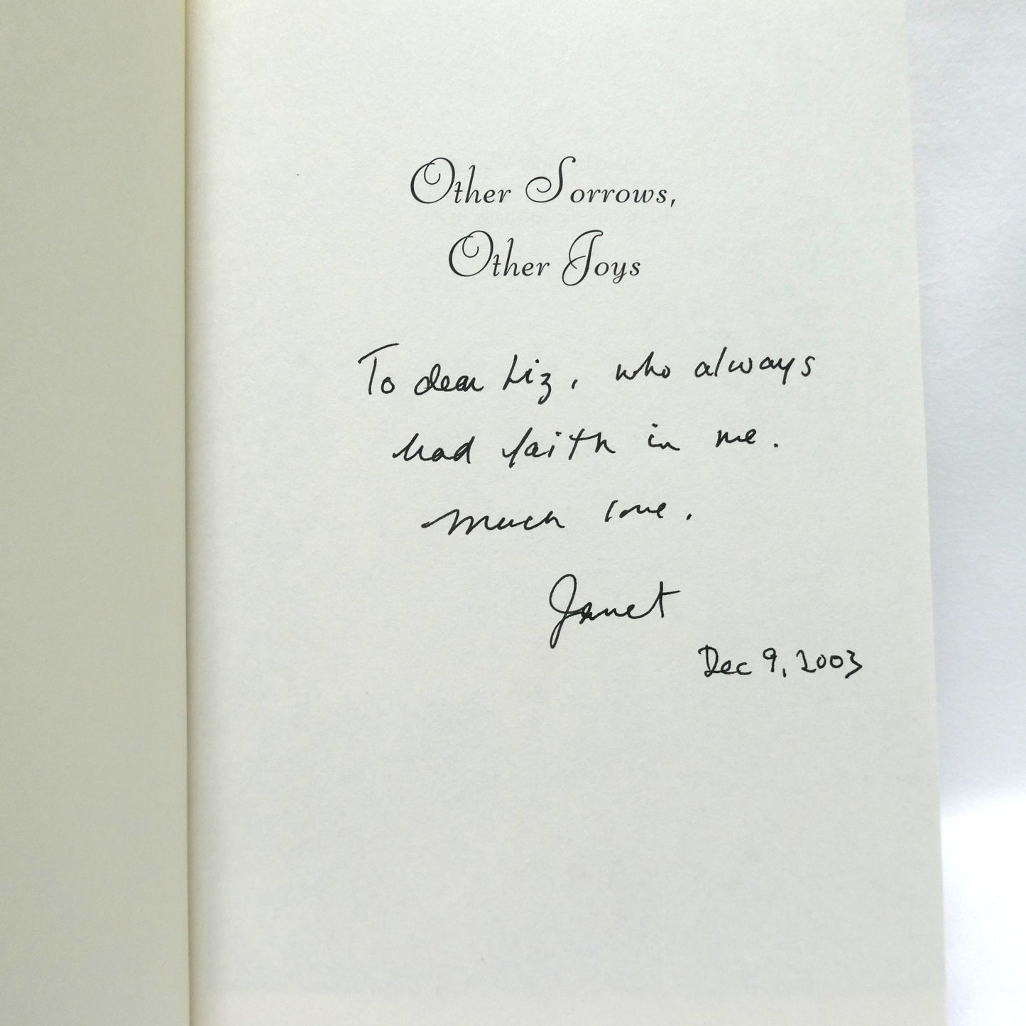 OTHER SORROWS, OTHER JOYS, The Marriage of Catherine Sophia Boucher and William Blake, A Novel by Janet Warner (1st Ed. SIGNED)