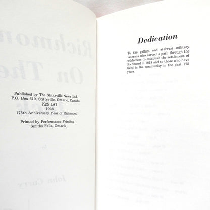 RICHMOND ON THE JOCK, by John Curry (1st Ed. SIGNED)
