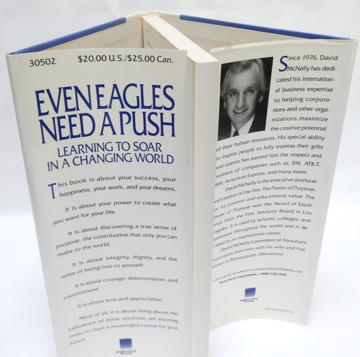 EVEN EAGLES NEED A PUSH, Learning to Soar in a Changing World, by David McNally (1st Ed. SIGNED)
