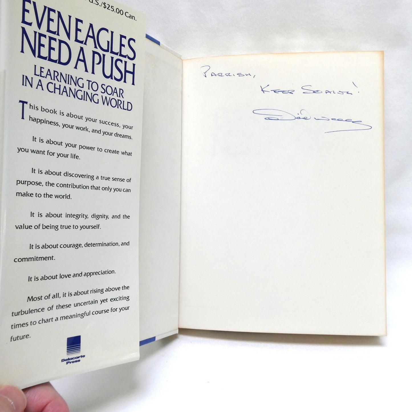 EVEN EAGLES NEED A PUSH, Learning to Soar in a Changing World, by David McNally (1st Ed. SIGNED)