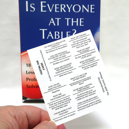 IS EVERYONE AT THE TABLE? 18 Life Lessons in Problem Solving, by Ernest G. Tannis (1st Ed. SIGNED)