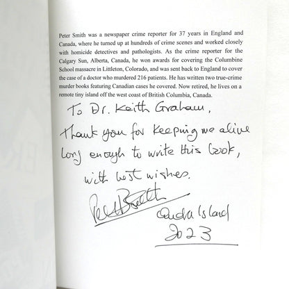 HITTING DEADLINE, A Crime Thriller Novel, by Peter Smith (1st Ed. SIGNED)