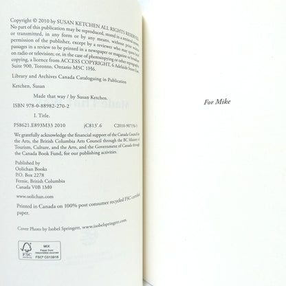 MADE THAT WAY, The Inspiring Sequel by Susan Ketchen (1st Ed. SIGNED)