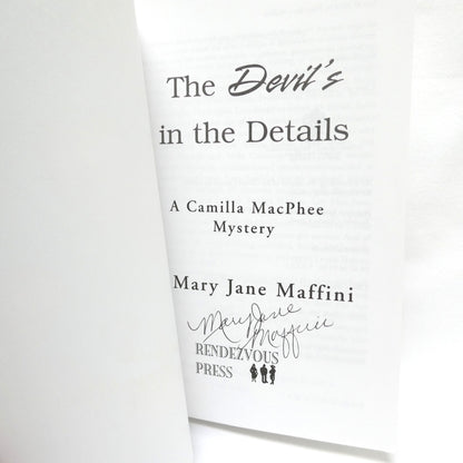 THE DEVIL'S IN THE DETAILS, A Camilla MacPhee Mystery, by Mary Jane Maffini (1st Ed. SIGNED)