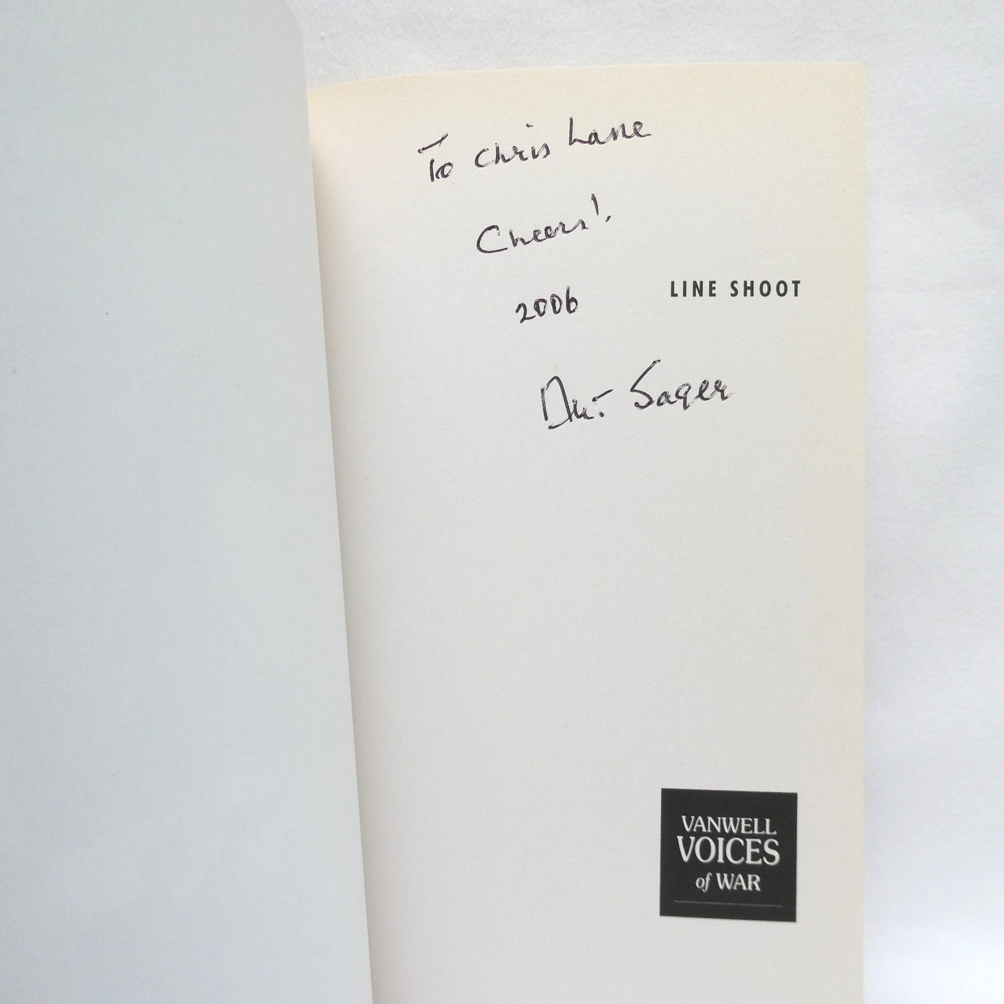 LINE SHOOT, Diary of a Fighter Pilot, by Arthur Sager (1st Ed. SIGNED)