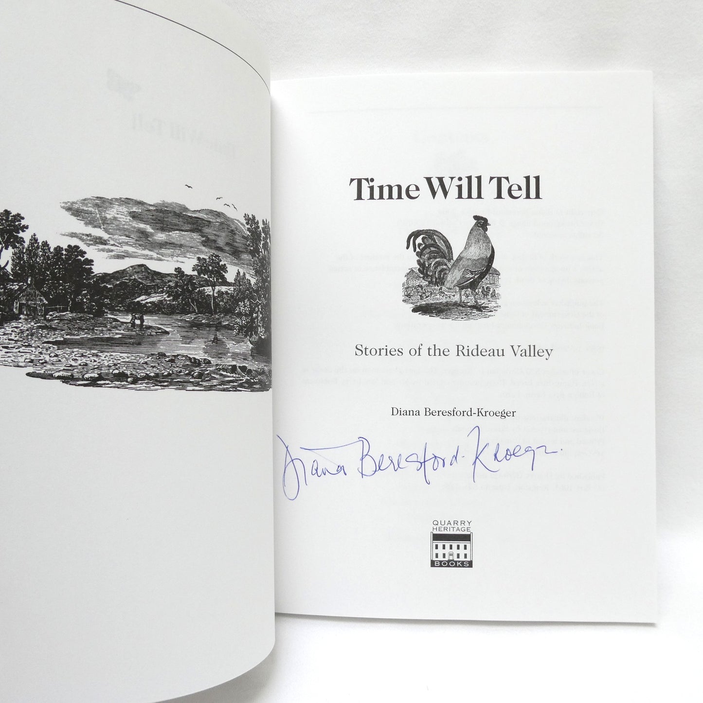 TIME WILL TELL, Stories of the Rideau Valley, by Diana Beresford-Kroeger (1st Ed. SIGNED)