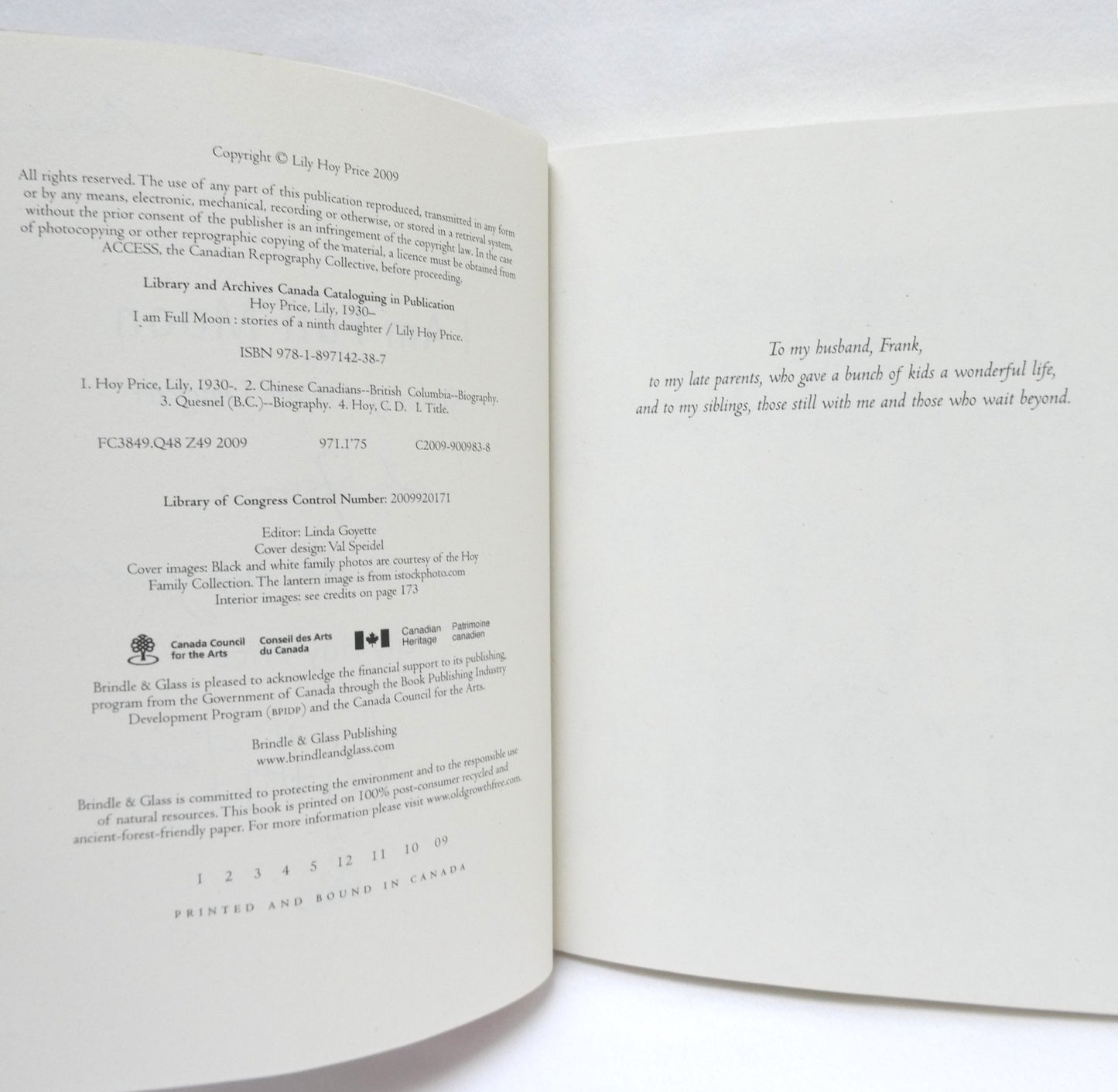 I AM FULL MOON, Stories of a Ninth Daughter, by Lily Hoy Price (1st Ed. SIGNED)
