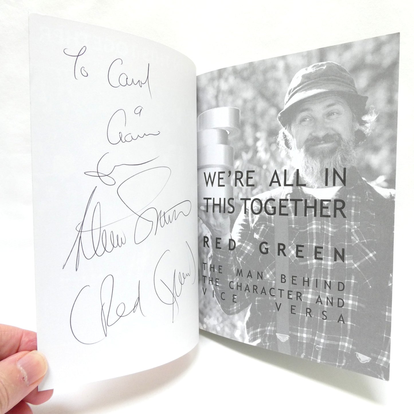 WE'RE ALL IN THIS TOGETHER, RED GREEN, The Man Behind The Character and Vice Versa, by Steve Smith (1st Ed. SIGNED)
