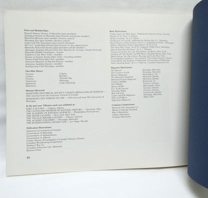 CLARENCE TILLENIUS, An Exhibition Presented by Agassiz Galleries of Winnipeg from 4-17 November 1984 (1st Ed. SIGNED)