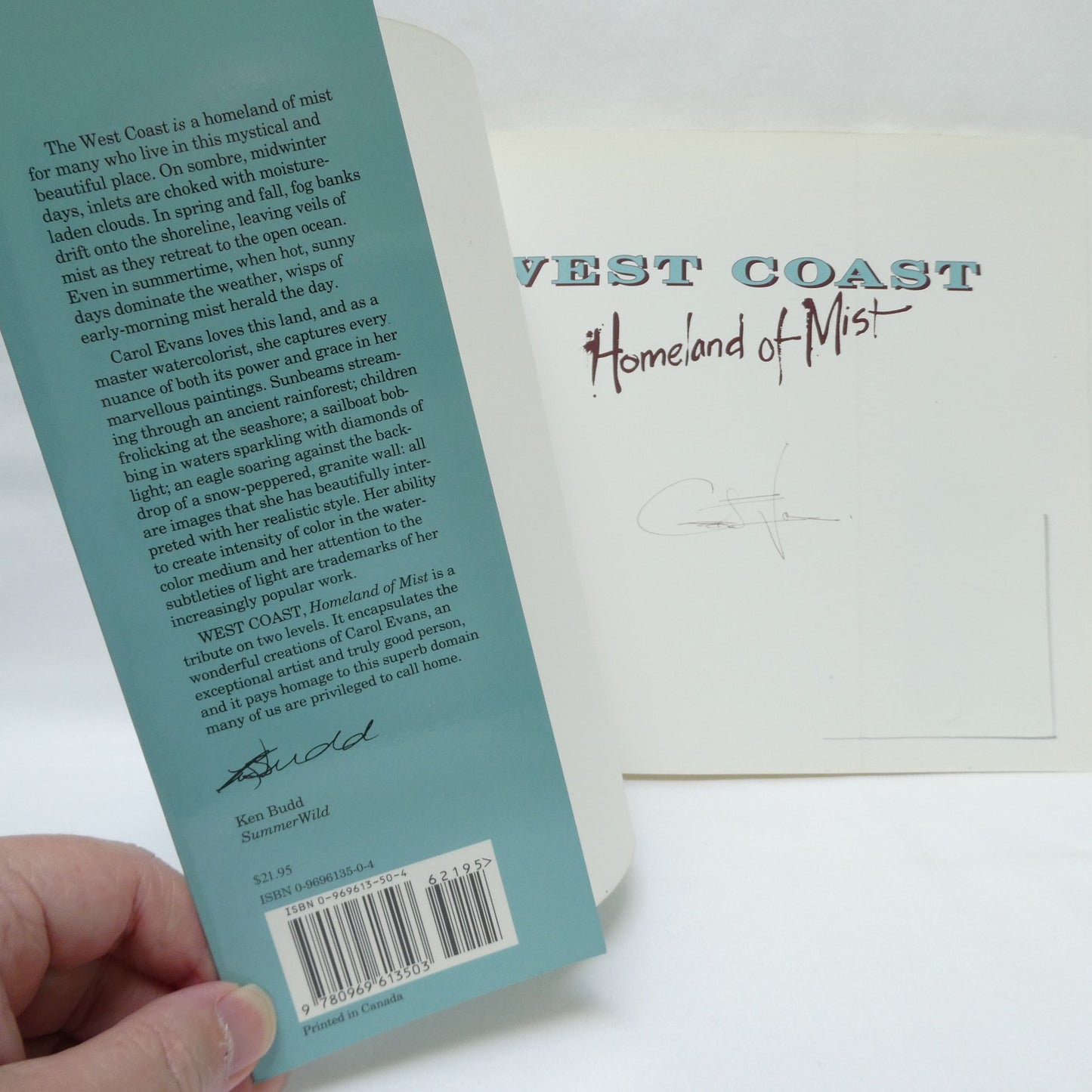 WEST COAST, Homeland of Mist, The Art of Carol Evans (1st Ed. SIGNED)