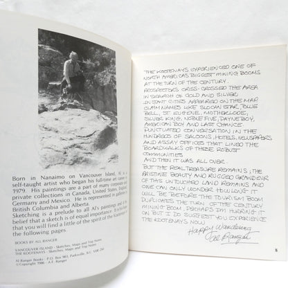 THE KOOTENAYS, INCLUDING THE BRITISH COLUMBIA ROCKIES, Sketches, Maps, and Trip Notes by Al Ranger (1st Ed. SIGNED)
