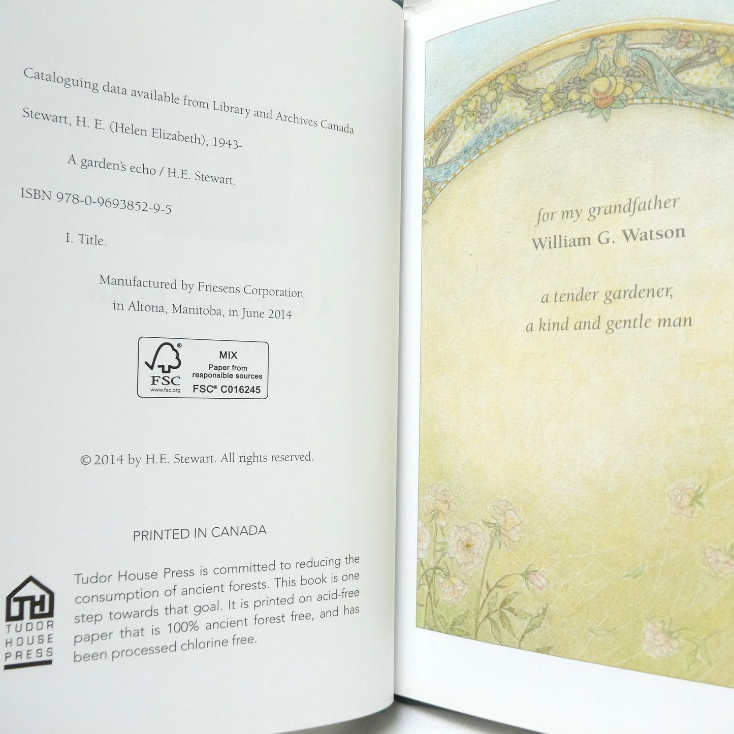 A GARDEN'S ECHO, by H.E. Stewart (1st Ed. SIGNED)