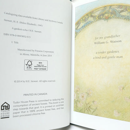 A GARDEN'S ECHO, by H.E. Stewart (1st Ed. SIGNED)