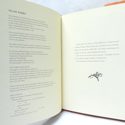 THE FORGETTING ROOM, A Fiction Book by Nick Bantock (1st Ed. SIGNED)