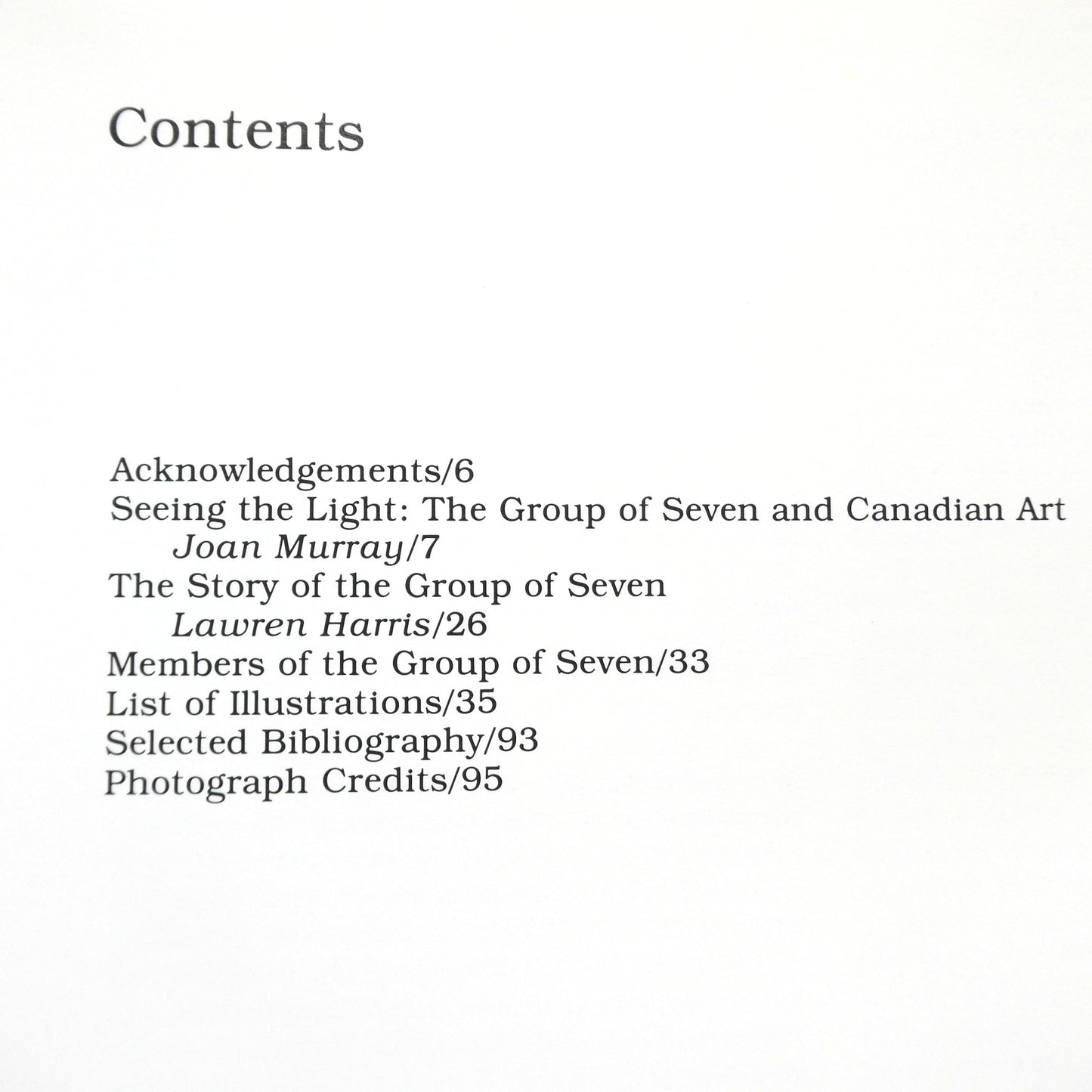 THE BEST OF THE GROUP OF SEVEN, by Joan Murray (1st Ed. SIGNED)