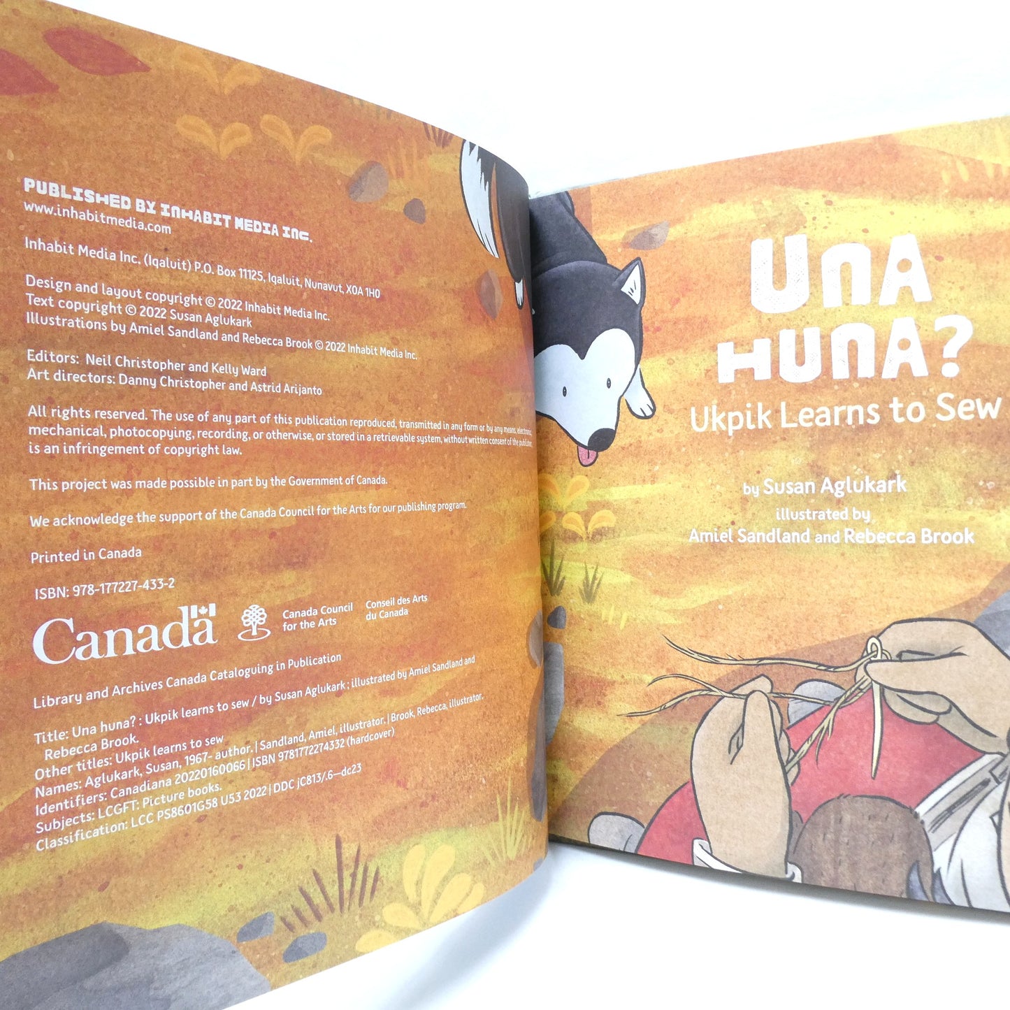 UNA HUNA, Ukpik Learns to Sew, By Susan Aglukark (1st Ed. SIGNED)
