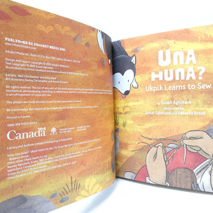 UNA HUNA, Ukpik Learns to Sew, By Susan Aglukark (1st Ed. SIGNED)