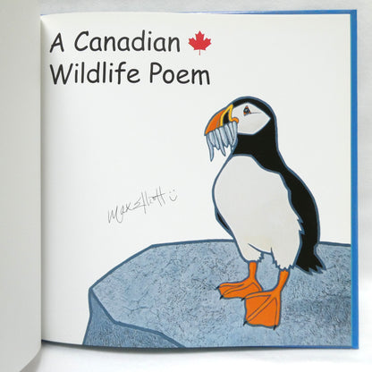 A CANADIAN WILDLIFE POEM, Words and Picture by Max Elliott (1st Ed. SIGNED)