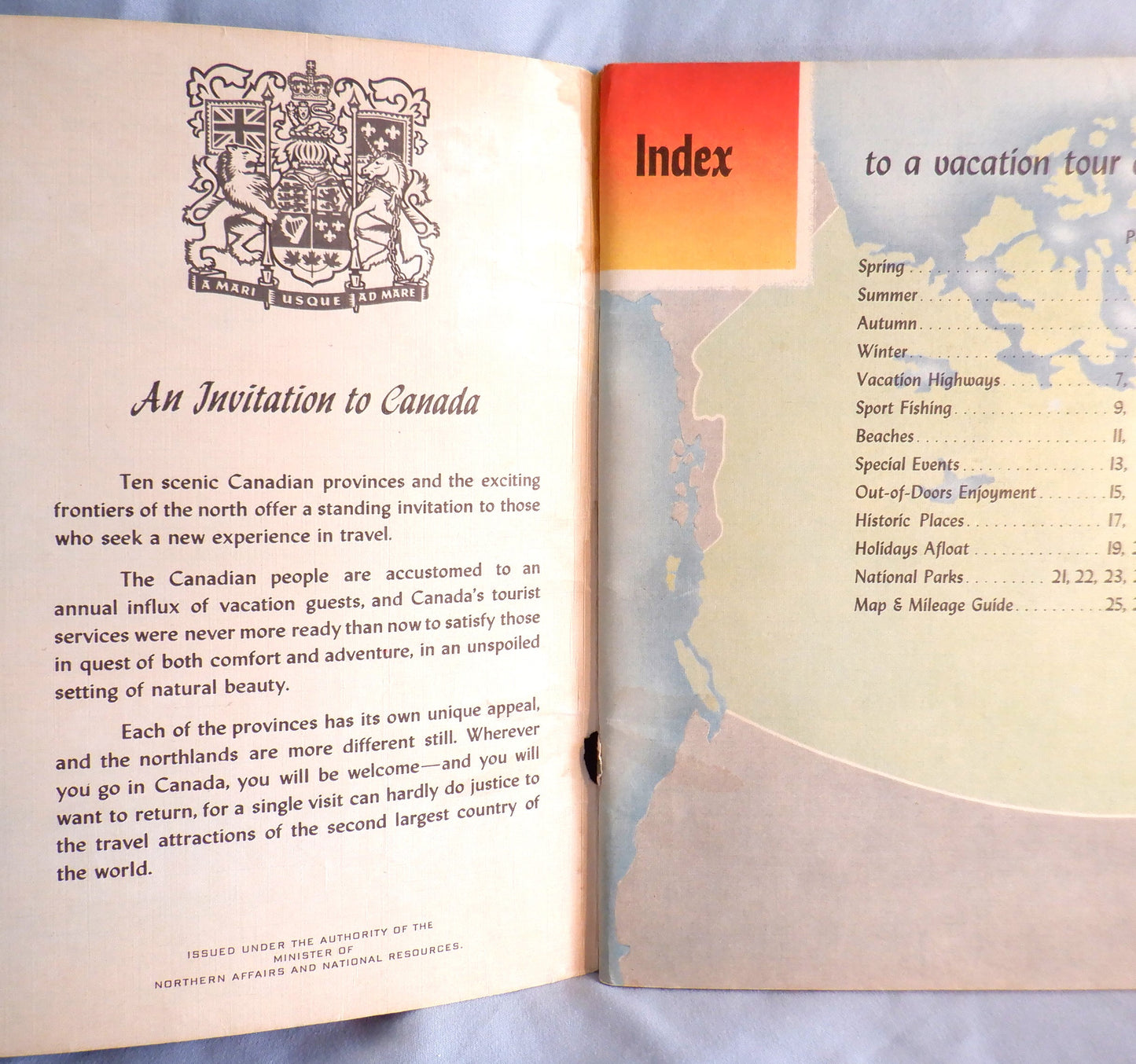 CANADA, VACATIONS UNLIMITED, A Canadian Tourist Brochure Guide to Vacations, 1950's