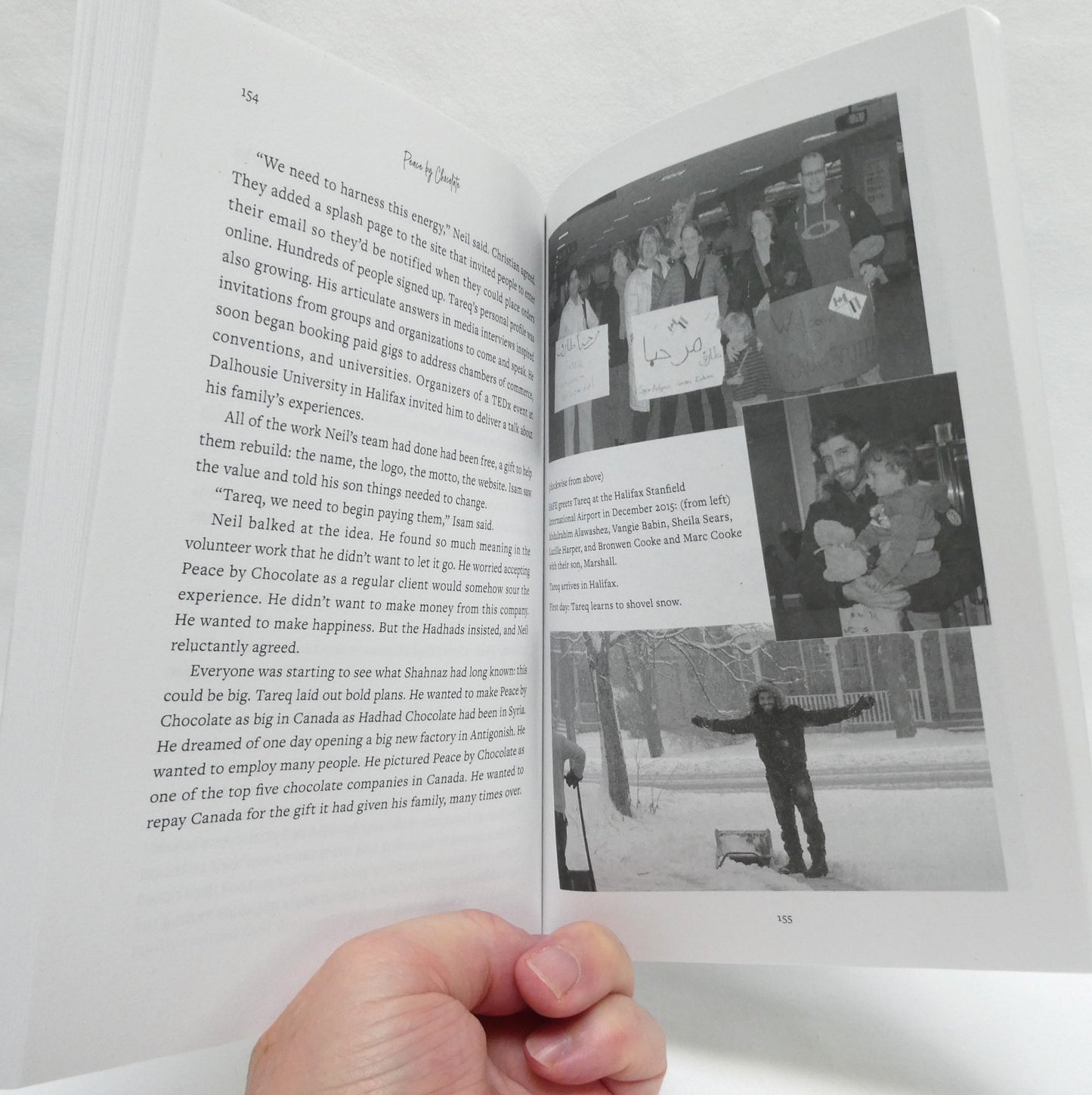 PEACE BY CHOCOLATE, The Hadhad Family's Remarkable Journey from Syria to Canada, by Jon Tattrie (2020 1st Ed.)
