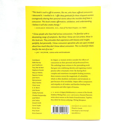 IMPACT, Women Writing After Concussion, Edited by E.D. Moring and Jane Cauthorne (2021 1st Ed.)