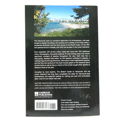 THE BIRDER'S GUIDE TO VANCOUVER AND THE LOWER MAINLAND, By Nature Vancouver (2016 1st Ed.)