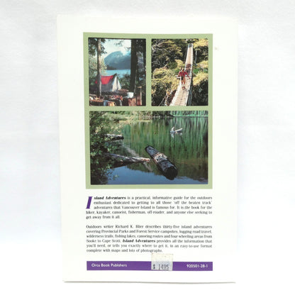ISLAND ADVENTURES, An Outdoor Guide to Vancouver Island, by Richard K. Blier (1993 1st Ed.)