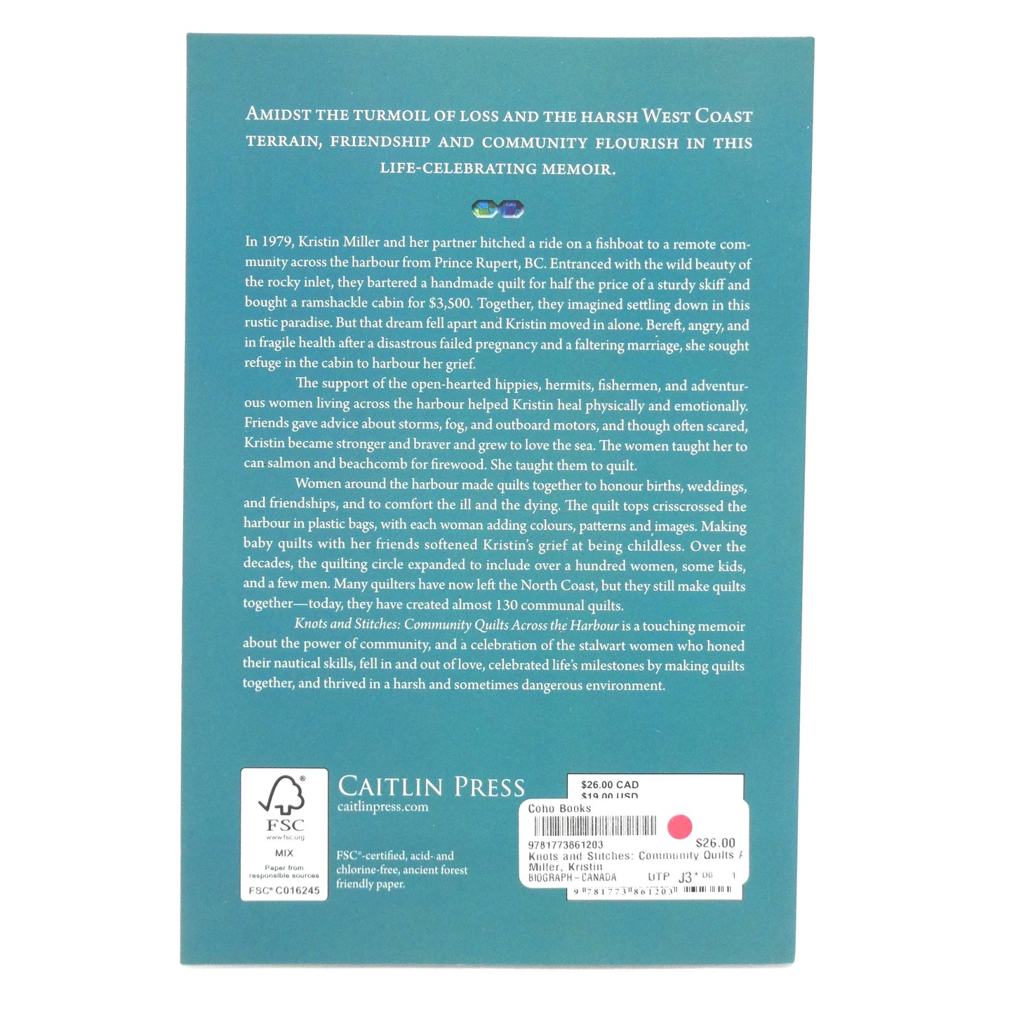 KNOTS and STITCHES, Community Quilts Across The Harbour, by Kristen Miller (2023 1st Ed.)