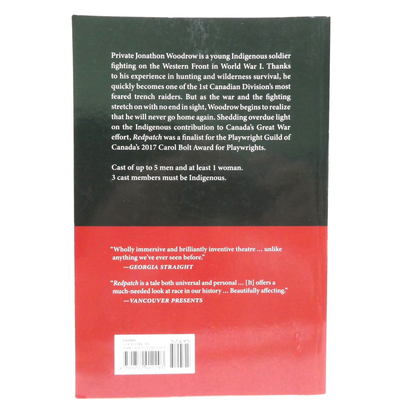 RED PATCH, A PLAY including an eight-page GRAPHIC NOVEL, by Raes Calvert & Sean Harris Oliver (2019 1st Ed.)