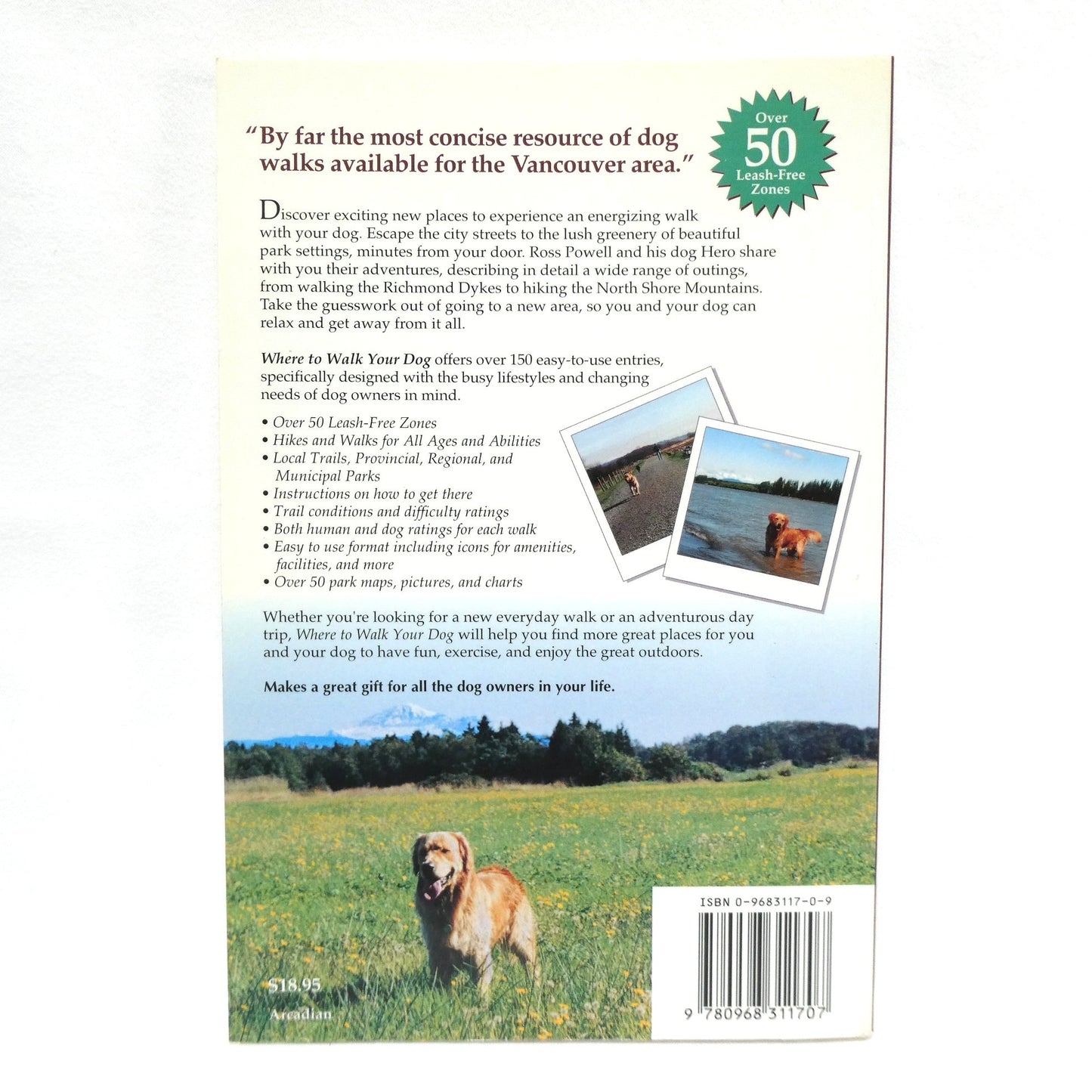 WHERE TO WALK YOUR DOG IN GREATER VANCOUVER, by Ross W. Powell and HERO! (1998 1st Ed.)