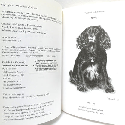 WHERE TO WALK YOUR DOG IN GREATER VANCOUVER, by Ross W. Powell and HERO! (1998 1st Ed.)