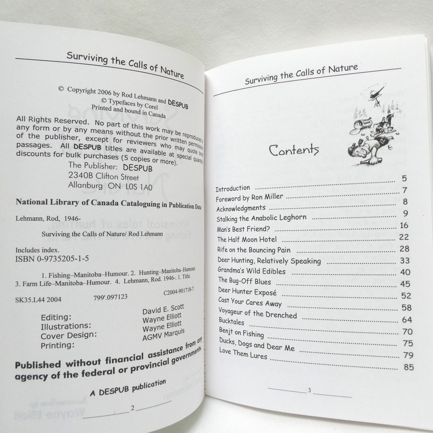 SURVIVING THE CALL OF NATURE, Whimsical Tales of Hunting, Fishing and Life on the Farm by Rod Lehmann (2006 1st Ed.)
