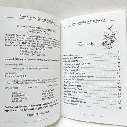 SURVIVING THE CALL OF NATURE, Whimsical Tales of Hunting, Fishing and Life on the Farm by Rod Lehmann (2006 1st Ed.)