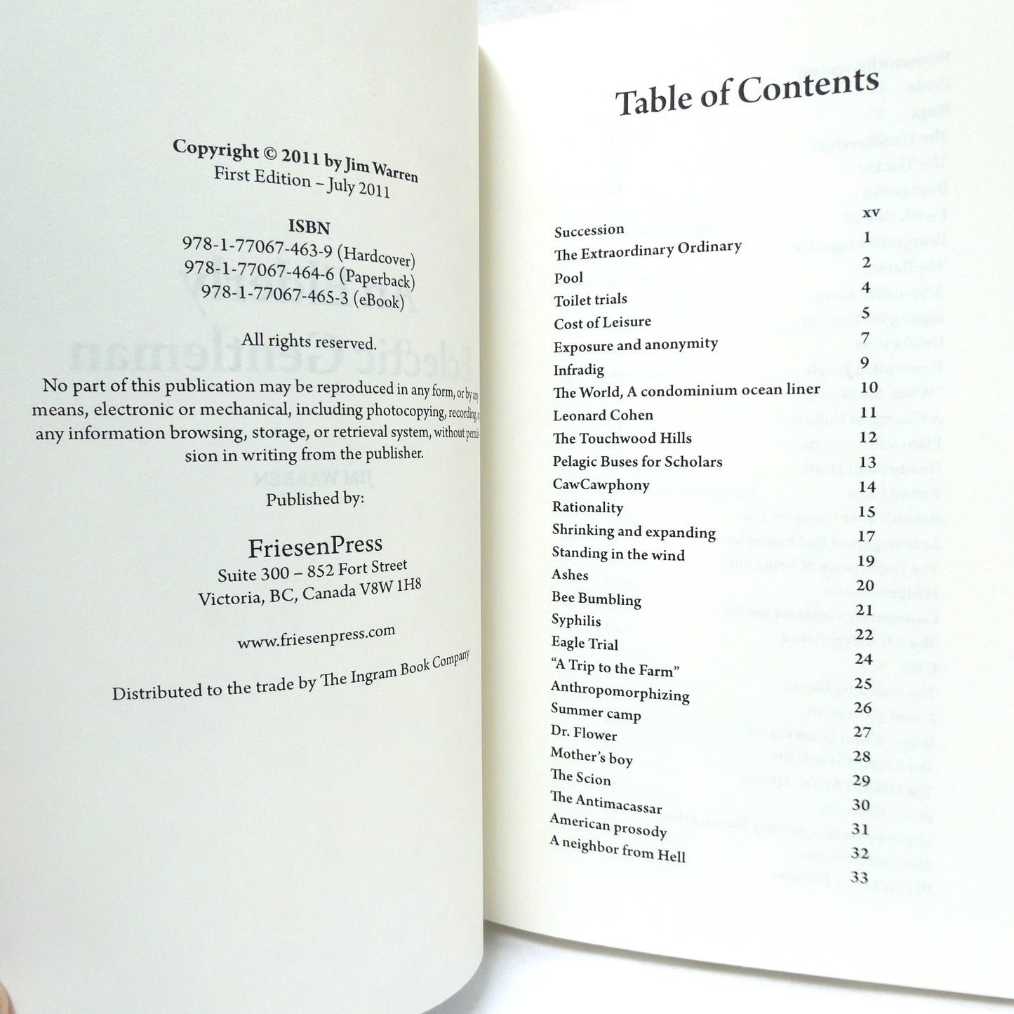AN ELDERLY ECLECTIC GENTLEMAN, A Collection of 294 Short Stories, by Jim Warren (2011 1st Ed.)